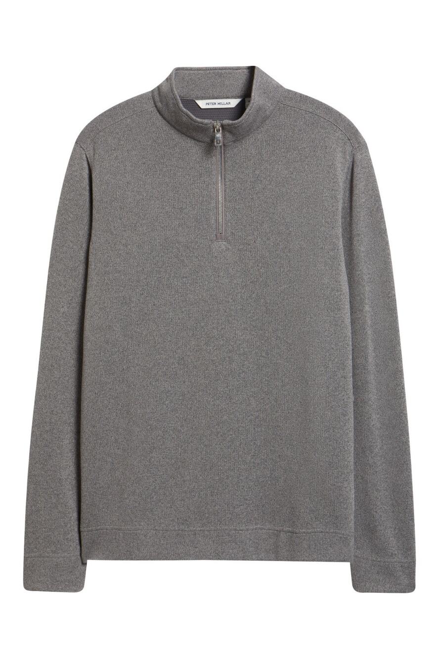Peter Millar XL Crown Sweater Fleece Quarter-Zip Oslo Gray MF25K60 $175 NWT